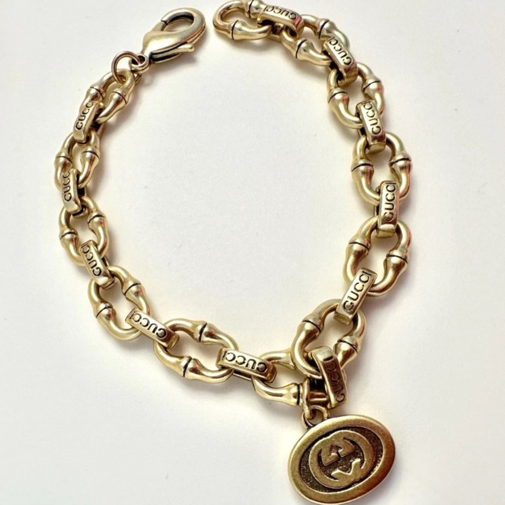 Gucci Gold Chain Interlock Bracelet - Picture 3 of 6